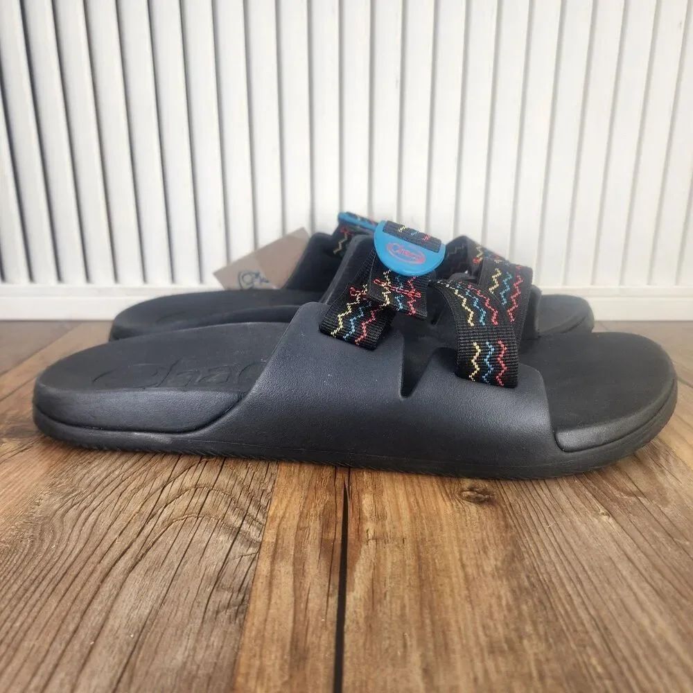 Chaco Chillos Slide Lasagna Mens 14 Black Casual Comfort Beach Sandals JCH108719
